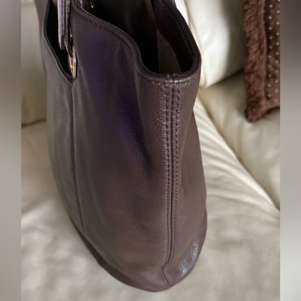 Michael Kors Dark Brown Tote with Gold Accents